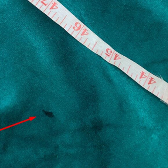 Vintage Tara New York Deep Emerald Teal Velour Nightgown Lace Ruffle Collar Made - Picture 9 of 9